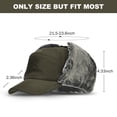 thumbnail image 2 of Winter Trooper Trapper Hat, Warm Russian Hats with Ear Flaps and Removable Facemask Hunting Ski Aviator Outdoor Windproof Cotton Polyamide Caps for Men and Women Adjustable Size (Green), 2 of 7