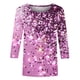 thumbnail image 5 of EQWLJWE - Blusa de lentejuelas brillantes para mujer, talla grande, manga 3/4, cuello redondo, brillante, personalizada, para salir de noche o cóctel (S-5XL), 5 of 5
