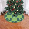 thumbnail image 2 of FMSHPON Dollar Symbol Xmas Christmas Tree Skirt Stand Mat for Holiday Party Decoration Indoor Outdoor 48 inches, 2 of 3