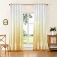 thumbnail image 6 of Kugisaki Gradient Curtains Sheer Curtain Semi Bedroom Curtains Rod Pocket Drapes Curtains for Living Room Bedroom, 6 of 6