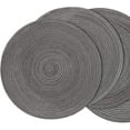thumbnail image 5 of Juego de 6 manteles individuales trenzados NQ de Polipropileno y algodón gris 38 cm, 5 of 5