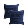 thumbnail image 2 of Home Soft Things Comfy Fluffy Throw & 2 Pillow Covers Combo - Navy Blue - 60" x 80"/18" x 18" Jumbo, 2 of 6