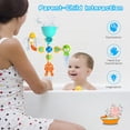 thumbnail image 4 of Juego de juguetes de baño de dinosaurio para bebés, lindo juguete de bañera de animales para niños pequeños con tubos de ventosa, juguete de ducha de cascada interactivo para niños y niñas, 4 of 5