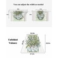 thumbnail image 5 of Eucalyptus Green Sheer Waterfall Valance Curtains for Window, Vintage Bottle Succulents Stripes Rod Pocket Sheer Topper Swag Curtains for Living Room, Kitchen 38.5"W x 47.2"L, 3 Panels, 5 of 7