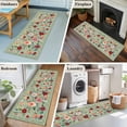 thumbnail image 5 of Sage Green Floral 2'x6' Runner Rugs for Hallway Kitchen Bedside Non Slip Washable, Spring Flowers Leaves Farmhouse Entryway Rug Runners with Rubber Backing, Long Carpet Runner for Laundry Room, 5 of 8