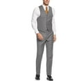 thumbnail image 3 of Alberto Nardoni Gray Suit Slim Skinny European Fit Vested 3 Pieces Suit Notch Lapel Side Vented, 3 of 3