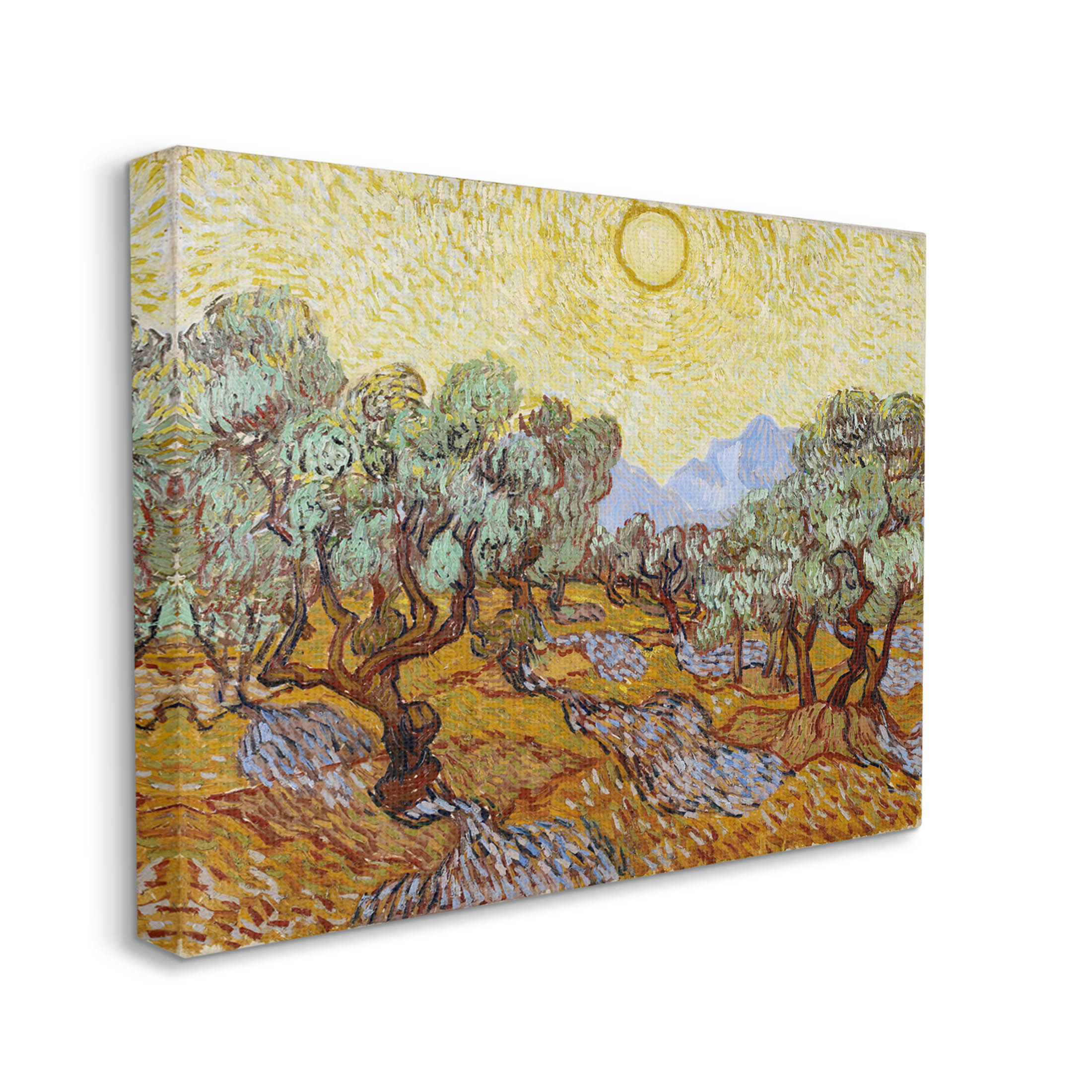 Olive Trees Van Gogh Landscape Landscape Painting Gallery Wrapped Canvas Print Wall Art