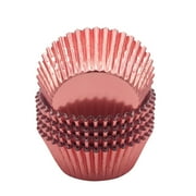 Mombake Standard Foil Rosegold Cupcake Liners Muffin Baking Cups for Party and More, 100-Count