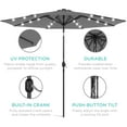 thumbnail image 6 of Best Choice Products 10ft Solar LED Lighted Patio Umbrella w/ Tilt Adjustment, UV-Resistant Fabric - Gray, 6 of 8