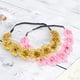 thumbnail image 5 of Paquete de 2 diademas con corona de flores rosas, guirnalda para el pelo de boda, tocado, accesorio para el cabello para niñas, mujeres y niños, 5 of 5