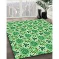 thumbnail image 3 of Ahgly Company Machine Washable Indoor Rectangle Transitional Green Area Rugs, 3' x 5', 3 of 7