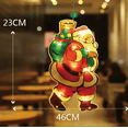 thumbnail image 3 of Luces navideñas para decoración de ventanas, guirnalda de luces navideñas para ventana de 46 * 23 cm, luces navideñas para dormitorio, árbol de Navidad, luces LED con pilas, blanco cálido(A) ER, 3 of 5
