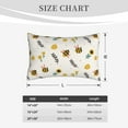 thumbnail image 6 of LNWH Rectangle Pillow Cover, Cute Bee Yellow Flowers Cushion Covers Pillowcase for Couch Bedroom Sofa, 14"x20", 6 of 7