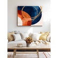 thumbnail image 4 of Navy Blue Burnt Orange Wall Art for Living Room,Canvas Picture Wall Decor for Bathroom Bedroom,Boho Art Modern Geometric Painting Artwork for Office Kitchen Hallway Dining Room Home Decor 24"x32", 4 of 8