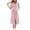 Pink, variant on Gingham Summer Dresses for Women Classic Fit Button Down Short Sleeve Maxi Dress Tie Waisted Work Office Outfits