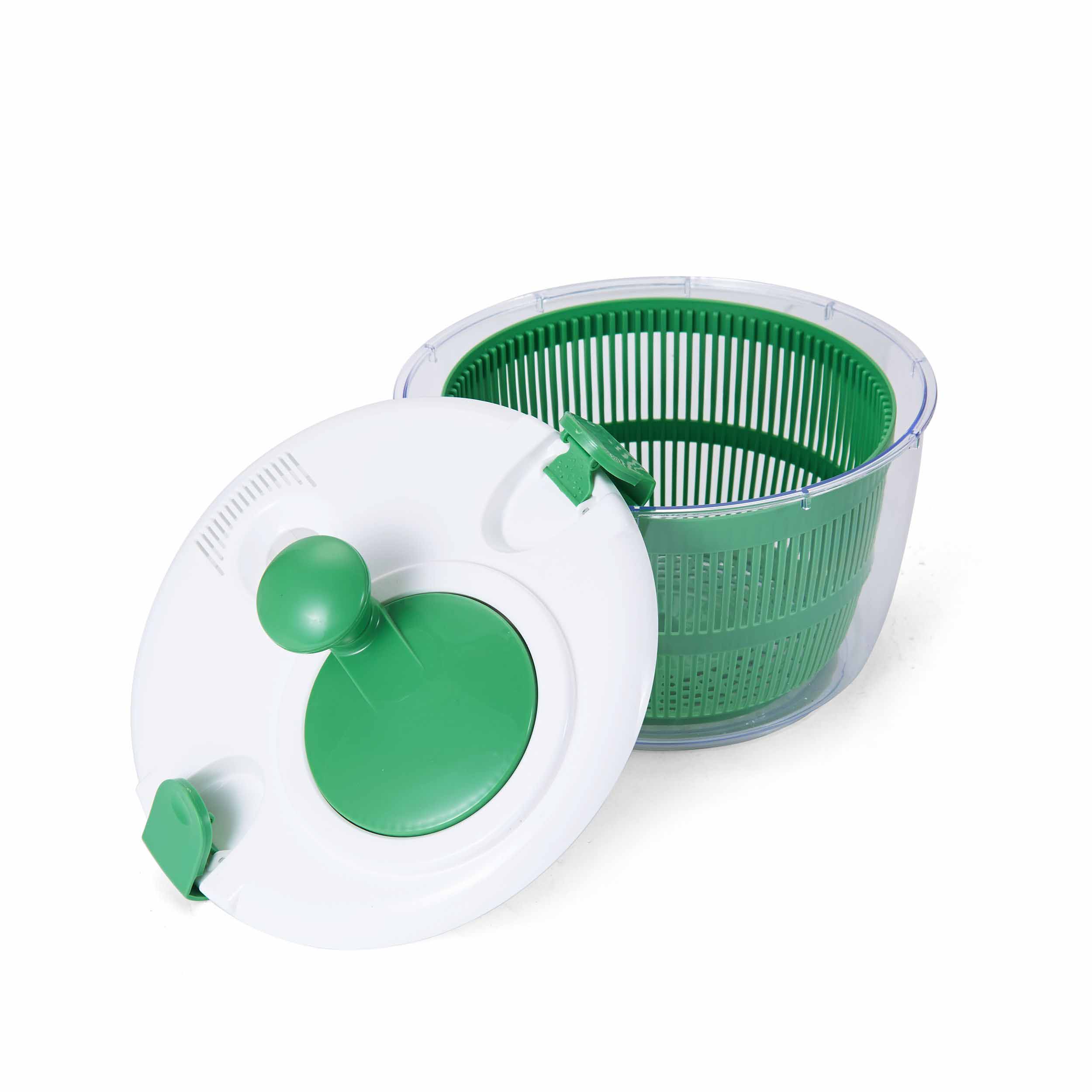 Farberware Classic White and Green Hand Operated Salad Spinner