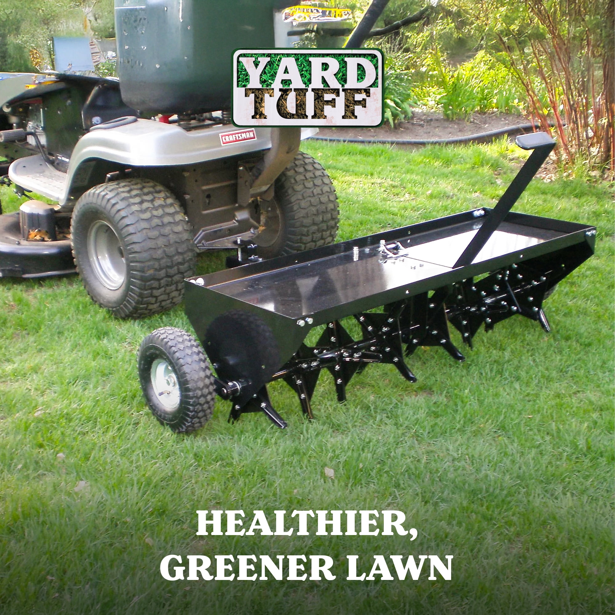 Yard Tuff Steel Plug Aerator Universal Hitch, 40 Inch Wide Working Width