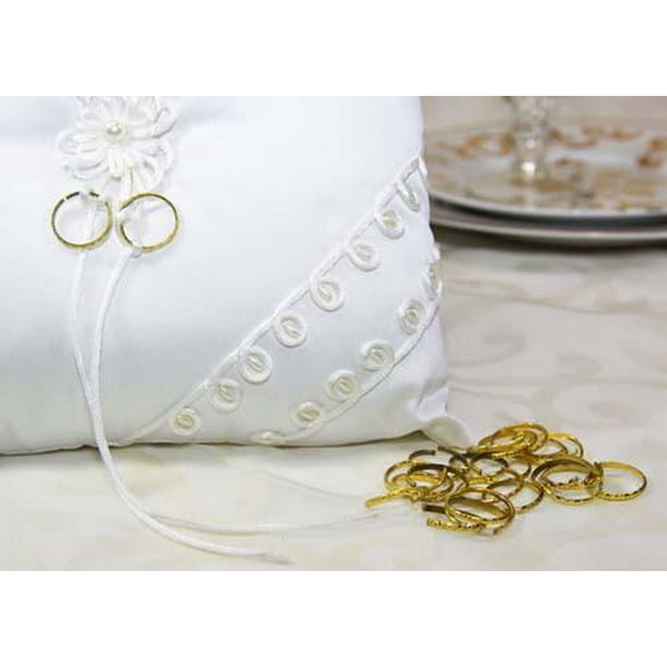 JenlyFaovrs Gold Color Aluminum Wedding Ring Party Favors Decoration (144 Pieces)