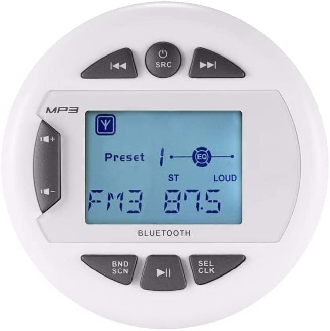 Herdio Round Waterproof Marine Radio 4 x 40 W Boat in Dash Gauge