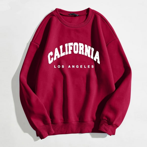 Womens Casual Long Sleeve Graphic Tee Shirts Crew Neck Sweatshirts Pullover Tops For Women Large N Fall Trendy Clothes Women Womens Sweatshirt plus Size Hoodies Sweatsuits Women Full Zip Jacket Junior
