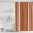 thumbnail image 6 of Small Stall Shower Curtain 36x78 Inch Narrow Half Size Vintage Burnt Orange Striped Bath Curtains Bathroom Decor, Farmhouse Modern Stripes Boho Waterproof Fabric Shower Curtain Set with Hooks 36 Inch, 6 of 7