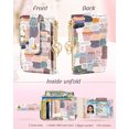 thumbnail image 3 of Gemfits Credit Card Holder Wallet for Women ardholder Wallets Organizer Purse Girly Aesthetic Cute Small for Ladies Teen Girls,Collage Text, 3 of 6