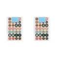 thumbnail image 2 of heritaly 4 Pieces Reinforcement Labels Repair Subsidy Strong Viscosity Doughnut Shape Small Hole Stickers Set for Recipes Binders Doughnut 2Set, 2 of 6