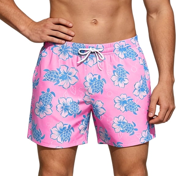 Men's Running Shorts Drawstring Waist Printed with Pocket Shorts