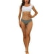 thumbnail image 2 of FAB CURVES Ropa interior menstrual para mujeres, pantalones hipster de tiro medio, disponibles en talla grande XL, color gris, 2 of 4