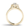 thumbnail image 4 of 1 Carat T.W. Diamond 10kt Yellow Gold Double Halo Engagement Ring Set, 4 of 5