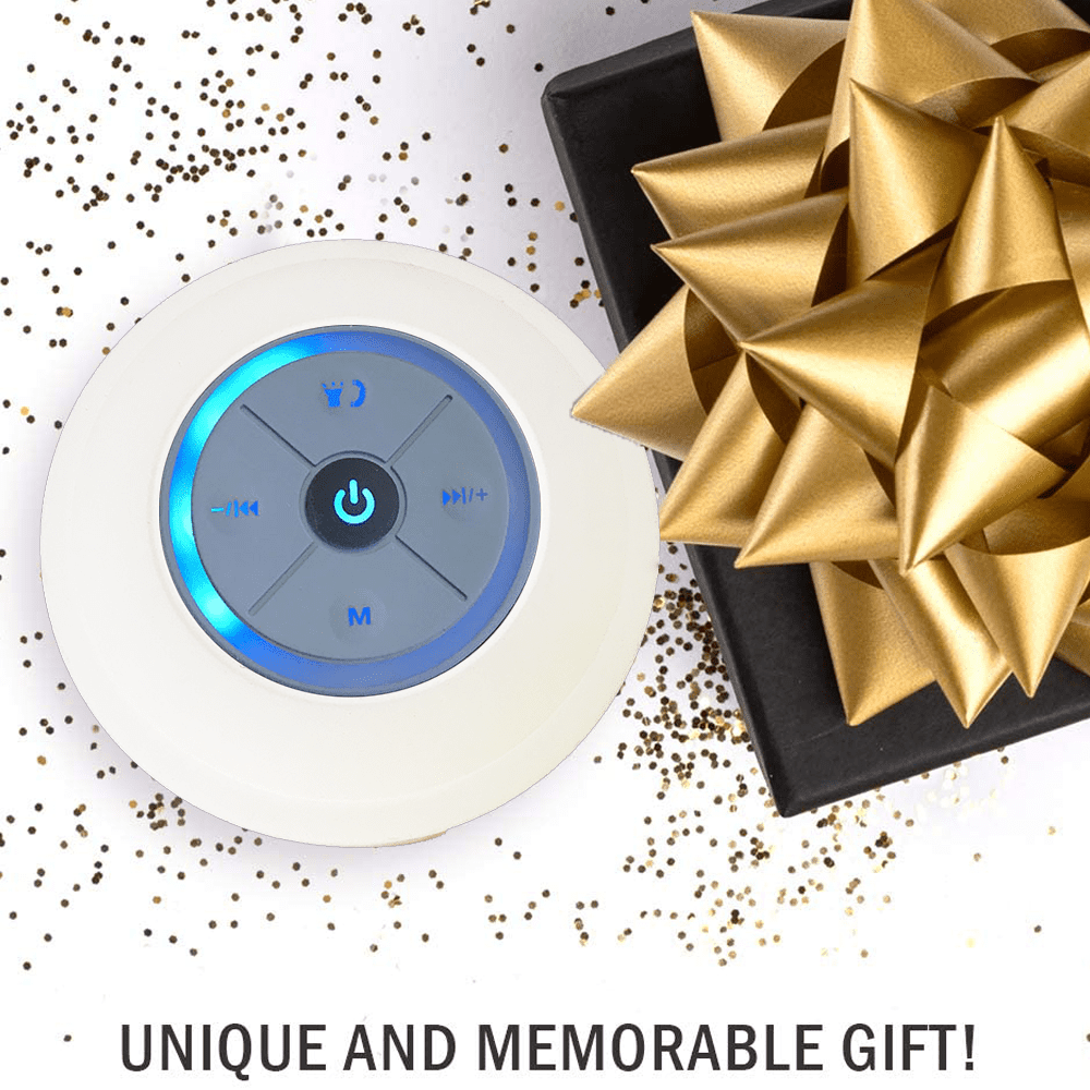 Remote Best Shower Speaker Water Resistant Bluetooth LED Shower