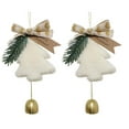 thumbnail image 2 of Fiudx Colgante de Árbol de Navidad, Campanas Metálicas Festivas, Exquisita Incrustación de Copo de Nieve y Papá Noel, Decoración Multiusos, Carillón de Viento para Coche, Juego de Regalo Navideño, Pa, 2 of 5