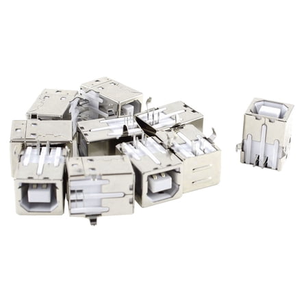 Unique Bargains 10 Pcs USB Female Type-B Jack 4-Pin Right Angle PCB DIP Socket Connector price history on PriceWatchPro