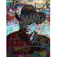 thumbnail image 4 of Stephen Chambers 26x32 Gold Ornate Wood Framed With Double Matting Wall Art Titled - Graffiti Cowboy, 4 of 6
