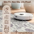 thumbnail image 6 of Design&I 4'x6' Washable Area Rug Pet Friendly & Non-Slip Built-In Grip Dorm Print Faded Border Traditional Distressed Plum Purple for Reading Nook, Bedroom, 6 of 7