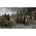thumbnail image 2 of Jehan Georges Vibert 14x10 Gold Ornate Wood Frame and Double Matted Museum Art Print Titled - Roll-Call After the Pillage (Call After Looting) (1866), 2 of 4