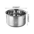 thumbnail image 6 of Rice Cooker Inner Pot under $5! Yannianjz Rice Cooker Inner Pot, Inner Replacement Pot, Stainless Steel Replacement Inner Bowl, Rice Cooker Inner Bowl for Multi-Cooker, 6 of 9