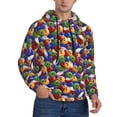 thumbnail image 2 of Goofa Bowling Colorful for Men's Hooded Sweatshirt - Lightweight Pullover Hoodie with Kangaroo Pocket, Perfect for Everyday Wear-3X-Large, 2 of 7