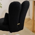 thumbnail image 6 of Ktaxon Teddy Fleece Office Chair, Rabbit Ear Backrest Vanity Chair, Adjustable Swivel Reading Chair for Home Office Black, 6 of 7