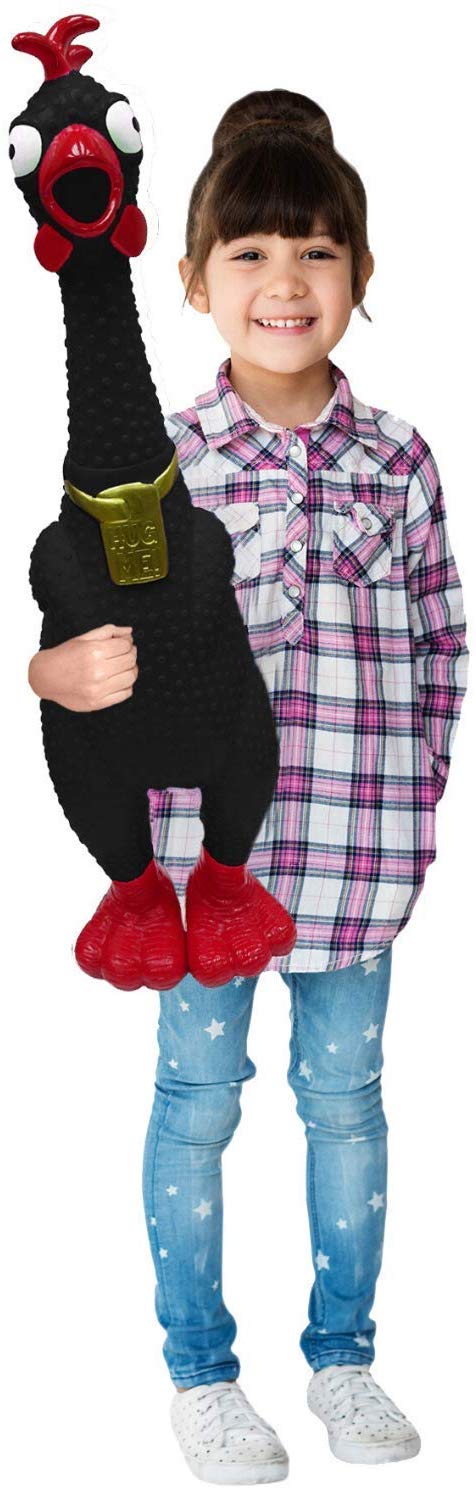 Photo 1 of Animolds Hug Me Giant Rubber Chicken- Huge Screaming Rubber Chicken Toy for Kids Novelty Extra Large Squeaky Toy - Our Biggest Chicken Yet! (Random Color)