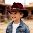 thumbnail image 2 of Enyan Toddler Baby Cowboy Hat Infant Baby Boys Girl Cowgirl Hats Kids Western Cowboy Hat 6-12 Months 12-24 Months 2T 3T 4T 5T 6T 7T 8T 9T Children, 2 of 4