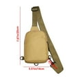 thumbnail image 3 of Xfvqtps Mens Chest Bag Adjustable Shoulder Strap Large Capacity Multi-Purpose Fashion Lightweight Portable Commuting Oxford Cloth Crossbody Bag Khaki, 3 of 8