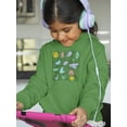 thumbnail image 2 of Contour Draw Birds Doodle Hoodie Juniors -Image by Shutterstock,  x-Large, 2 of 4