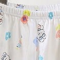 thumbnail image 4 of Gubotare Girls Pajamas Set Kids Girls Pajamas Set Silk Satin Print Short Sleeve Button-Down Shirts Shorts Summer Clothes for Girls Clothes Size 6-7 (White,6-7 Years), 4 of 5