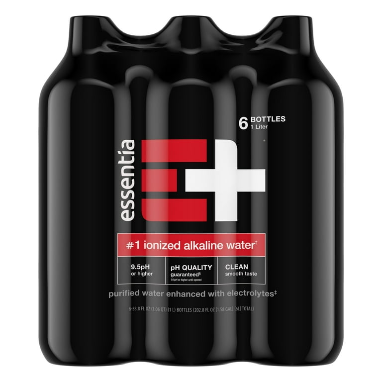 Essentia Pure Drinking Water, Ionized Alkaline, Purified, 1L Each