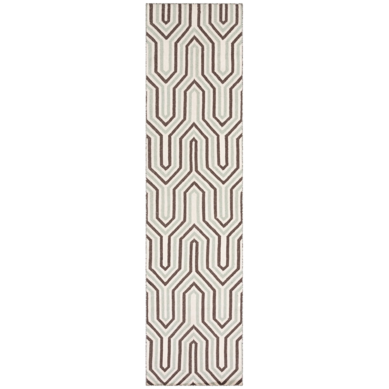SAFAVIEH Dhurries Windsor Geometric Area Rug, Grey/Multi, 5' x 8'