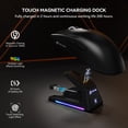 thumbnail image 4 of ATTACK SHARK X1 Gaming Mouse with Magnetic Charging Dock, PixArt PAW3395PRO Gaming Sensor, 40000DPI, BT/2.4G Wireless/Wired, 49g SUPERLIGHT Mouse, 100M Optical Microswitches for PC/Xbox/PS/Mac -Black, 4 of 9