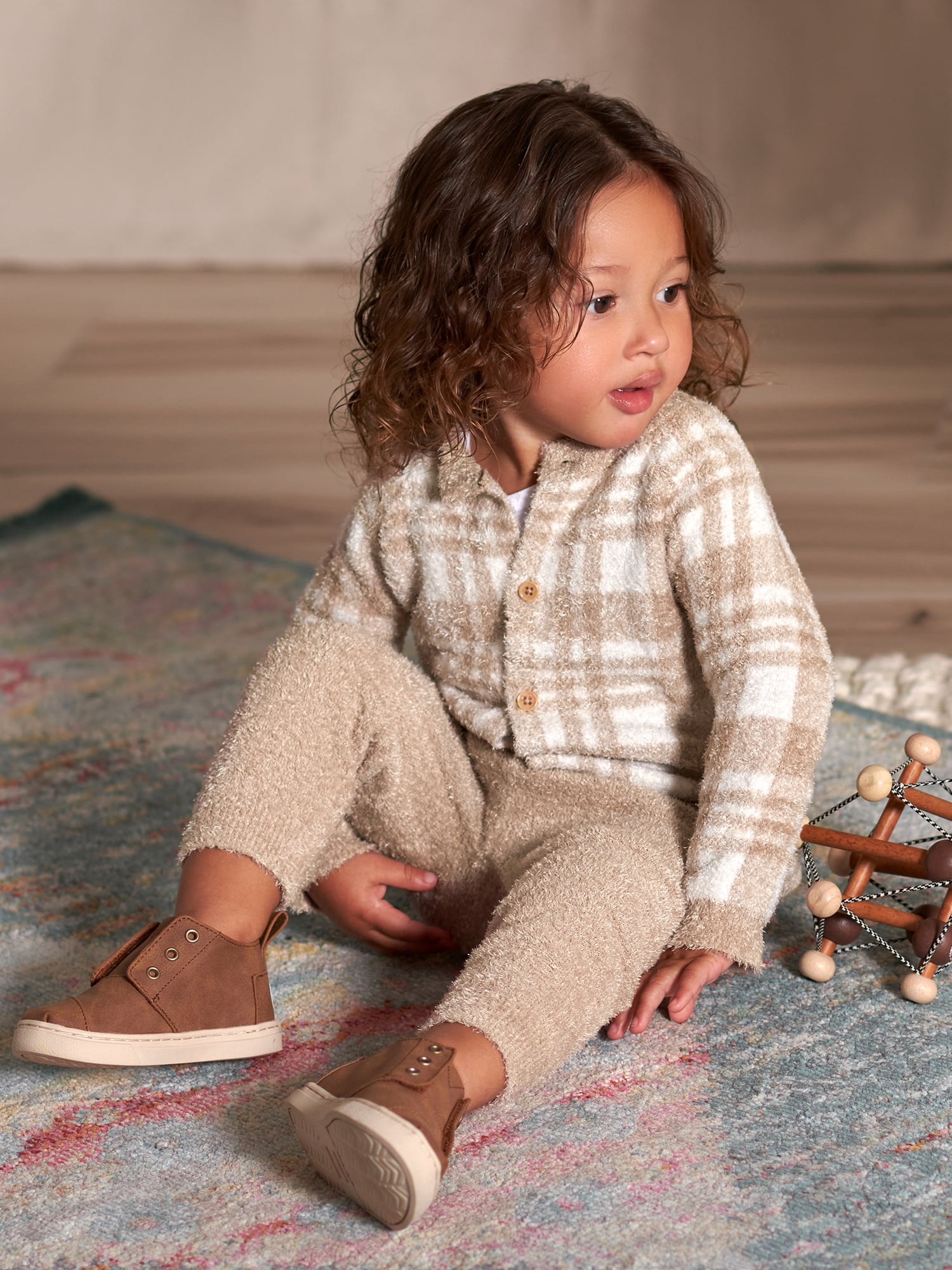 Modern Moments by Gerber Baby Boy or Girl Gender Neutral Long Sleeve Cozy Cardigan Sweater & Pant, 2-Piece Outfit Set, Sizes 0/3-24 Months
