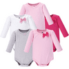Hudson Baby Unisex Baby Cotton Long-sleeve Bodysuits