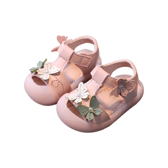 NOKIO Girls' Fashionable Sandals Cute Mary Jane Sandals Toddler Baby Girl Shoes Breathable Shoe Dew Toe Shoe Bag Head Sandals Girl Sandals Baby Soft Shoe Covers Sandals For 0 To 3 Years